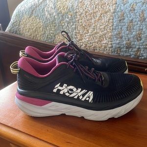 Womens Hoka One One Navy Blue Running Shoes EUC Size 9.5